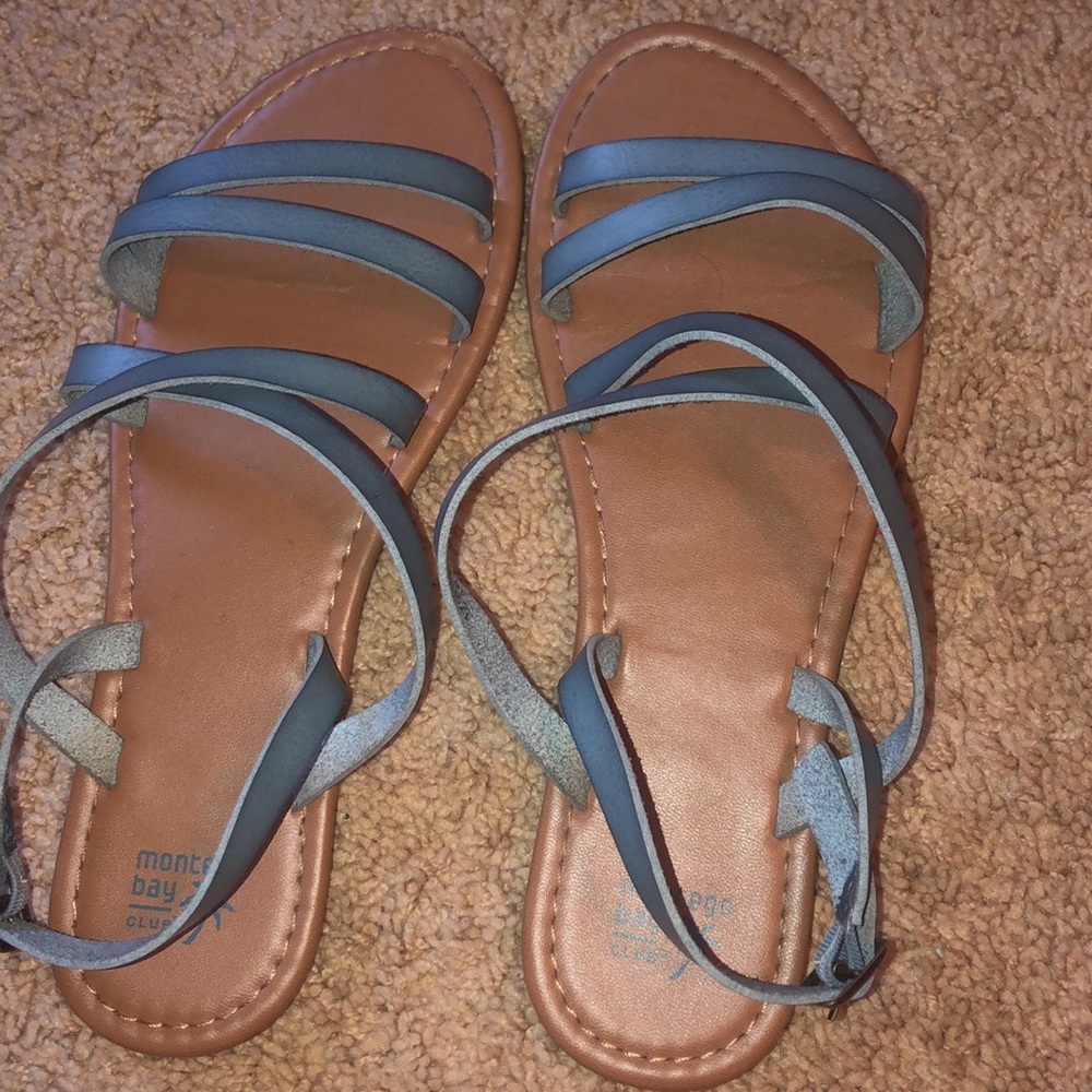 Baby blue sandals